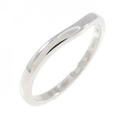 Pre-owned Cartier Platinum Platinum Band Ring () In Silver