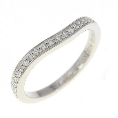Pre-owned Cartier Platinum Platinum Band Ring ()