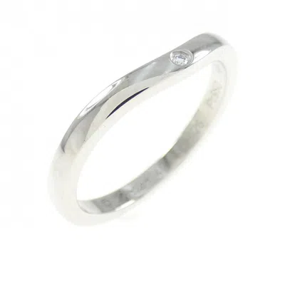Pre-owned Cartier Platinum Platinum Band Ring ()