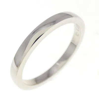 Pre-owned Cartier Platinum Platinum Band Ring ()