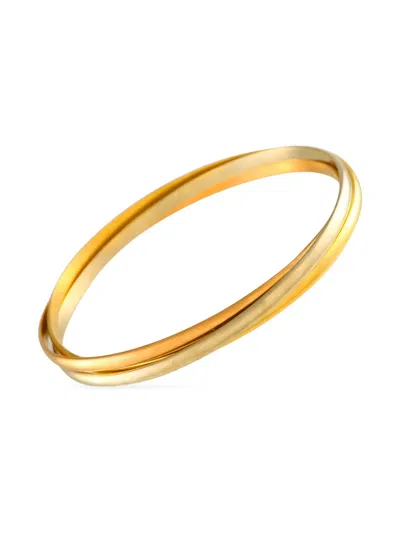 Pre-owned Cartier  18kt Gold Trinity Bangle