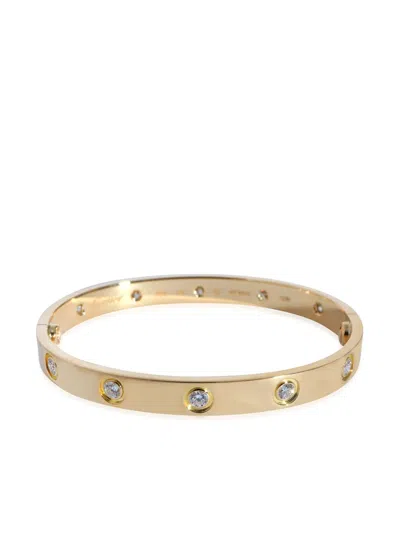 Pre-owned Cartier  18kt Yellow Gold Love Diamond Bracelet
