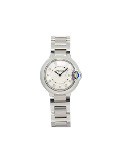 Pre-owned Cartier  Ballon Bleu 28mm In White