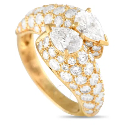 Cartier 18k Yellow Gold 3.22ct Diamond Crossover Ring