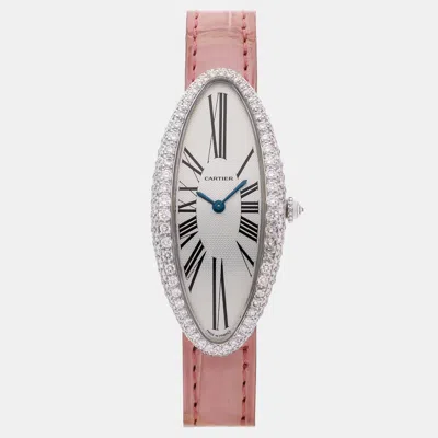 Pre-owned Cartier Baignoire Allonge Wb510931 In Silver