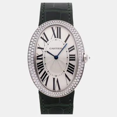 Pre-owned Cartier Baignoire Wb520009 In Silver