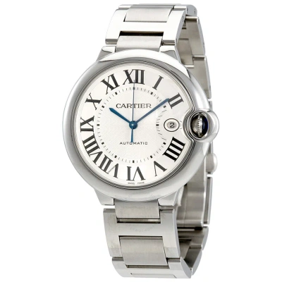 Cartier Ballon Bleu De  Automatic Silver Dial Men's Watch W69012z4 In Black / Silver