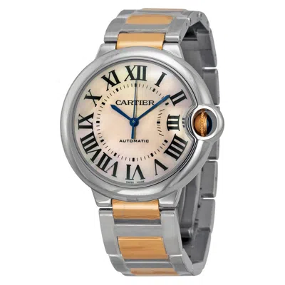 Cartier Ballon Bleu De  Automatic Unisex Watch W6920033 In Mother Of Pearl/pink/silver Tone/rose Gold Tone/gold Tone