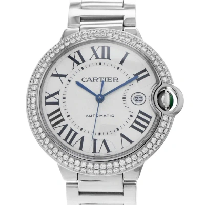 Cartier Ballon Bleu De  Diamond Silver Dial Men's Watch We9009z3 In Metallic