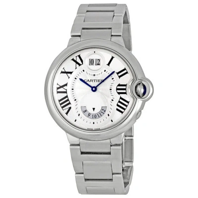 Cartier Ballon Bleu De  Gmt Silvered Opaline Dial Men's Watch W6920011 In Metallic