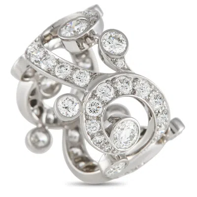 Cartier Boudoir Platinum 4.75ct Diamond Swirl Eternity Ring In Metallic