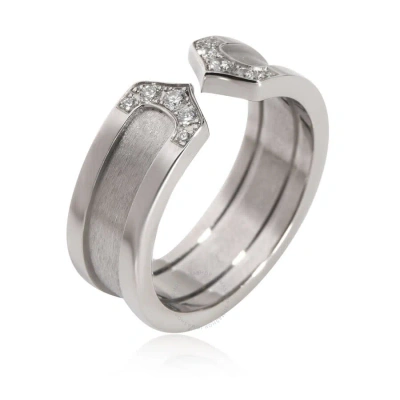 Cartier C De  Diamond Ring In 18k White Gold 0.1 Ctw In Metallic