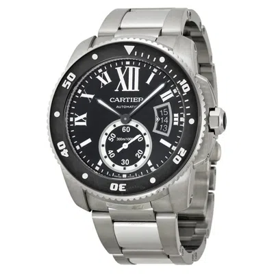 Cartier Calibre De  Automatic Black Dial Men's Watch W7100056 In Metallic