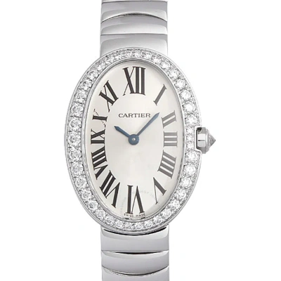 Cartier Baignoire Silvered With A Sun-like Finish Dial Ladies Watch Wb520006 In Gray