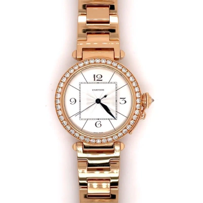 Cartier Pasha Automatic Diamond Silver Dial Ladies Watch 2770 In Gold