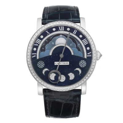 Cartier Rotonde Day & Night Automatic Diamond Blue Dial Men's Watch Hpi01009