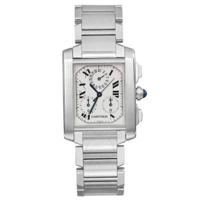 Cartier Tank Francaise Chronograph Quartz White Dial Men's Watch W51001q3