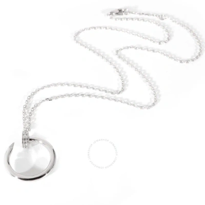 Cartier Juste Un Clou Pendant In 18k White Gold 0.12 Ctw In Metallic