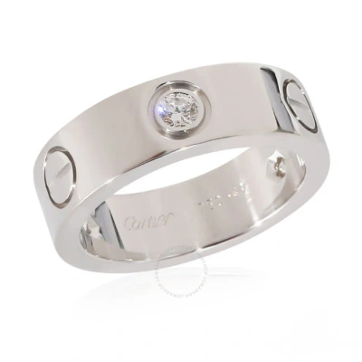 Cartier Love Ring In 18k White Gold 0.22 Ctw