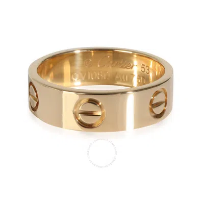 Cartier Love Ring In 18k Yellow Gold