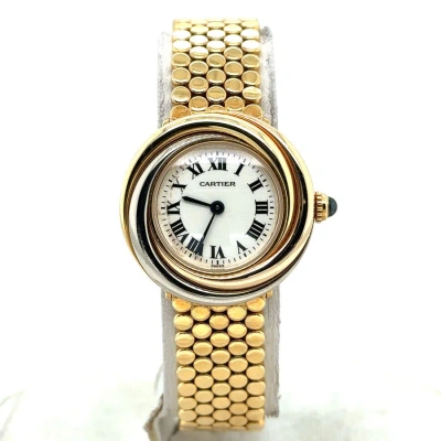 Cartier Trinity Quartz Silver Dial Ladies Watch 2357 In Gold / Gold Tone / Silver / Yellow
