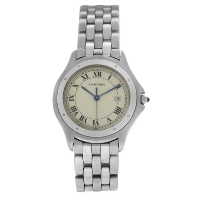 Cartier Panthere Cougar Quartz Silver Dial Men's Watch 987904
