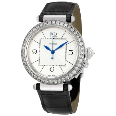 Cartier Pasha De  Silver Dial Men's Watch Wj120251 In Black