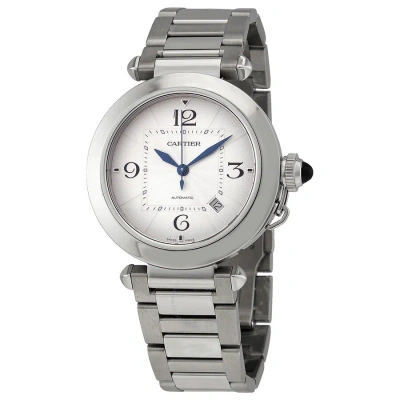 Cartier Pasha Silver Dial Men's Watch Wspa0009 In Blue / Silver