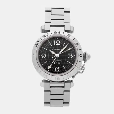 Pre-owned Cartier Pasha W31049m7 In Black