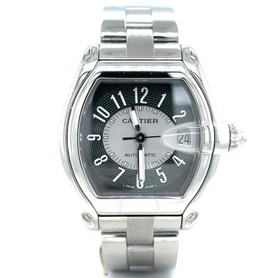 Cartier Roadster Black Dial Men's Watch W6200 In Metallic