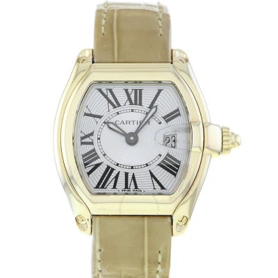 Cartier Roadster Silver Dial Ladies Watch W62018y5 In Black / Brown / Gold / Gold Tone / Silver / Yellow