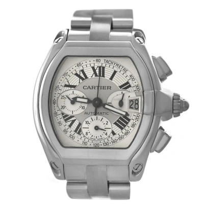 Cartier Roadster Xl Chronograph Automatic Silver Dial Men's Watch W62006x6 In Black / Silver