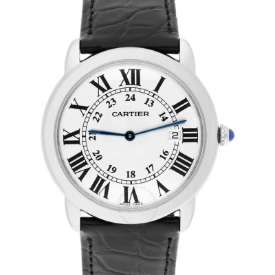 Cartier Ronde Quartz Silver Dial Unisex Watch W6700255 In White