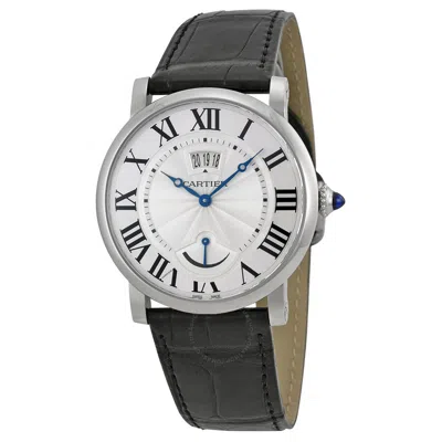 Cartier Rotonde De  Automatic Silver Dial Men's Watch W1556369 In Black / Silver