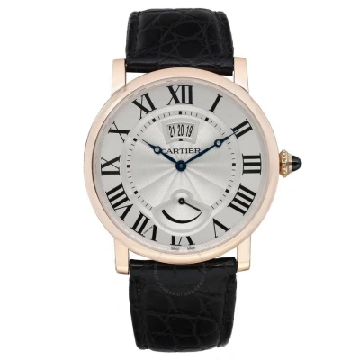 Cartier Rotonde De  Silver Dial Men's Watch W1556252 In Black