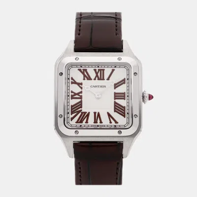 Pre-owned Cartier Santos-dumont Xl Wgsa0082 In Sand