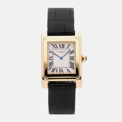 Pre-owned Cartier Tank A Vis Paris Privee W1529451 In Silver