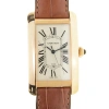 CARTIER PRE-OWNED CARTIER TANK AMERICAINE IVORY GUILLOCHE DIAL MEN'S WATCH W2609156