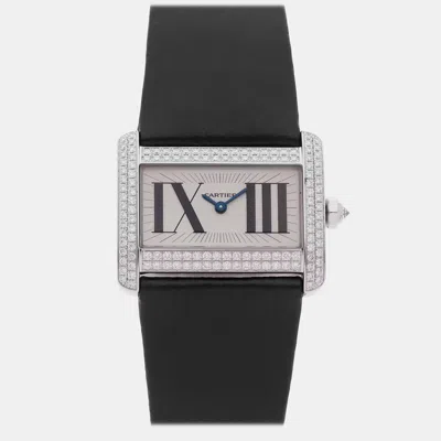 Pre-owned Cartier Tank Divan Wa301571 31 Mm X 20 Mm In Silver