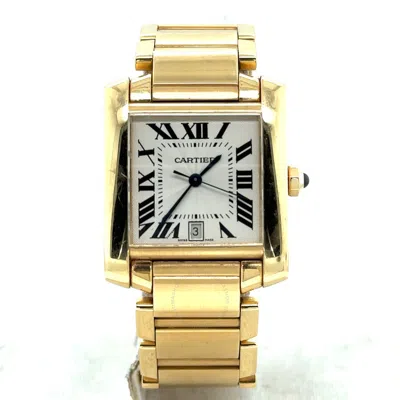 Cartier Tank Francaise Automatic Silver Dial Men's Watch W50001r2 In Gold