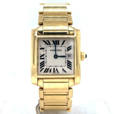 Cartier Tank Francaise Quartz Silver Dial Ladies Watch W50014n2 In Gold