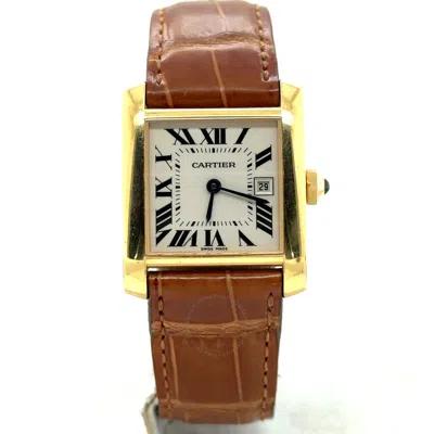 Cartier Tank Francaise Quartz Silver Dial Men's Watch W5001456 In Pink