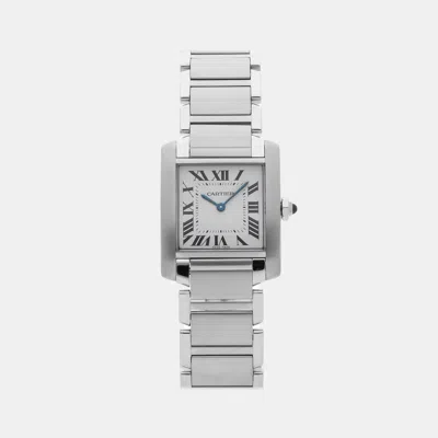 Pre-owned Cartier Tank Francaise W51003q3 In Silver