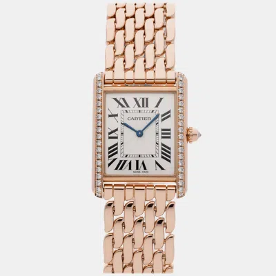 Pre-owned Cartier Tank Louis Wjta0021 Manual Winding 33 Mm X25 Mm In Silver