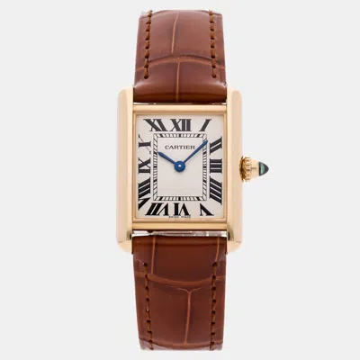 Pre-owned Cartier Tank Louise Small Model Wgta0342 In Silver