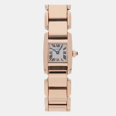 Pre-owned Cartier Tankissime W650018h 25 X 16 Mm In Silver