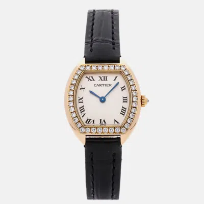 Pre-owned Cartier Tonneau 1910 Wa501051 In Silver