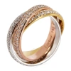 CARTIER PRE-OWNED CARTIER TRINITY DIAMOND RING IN 18K 3 TONE GOLD 1.35 CTW