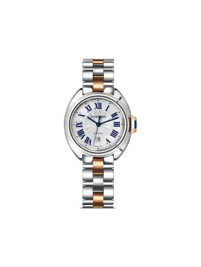 Pre-owned Cartier Cle De  31mm In Silver