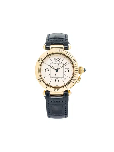 Pre-owned Cartier  Pasha 38mm In White